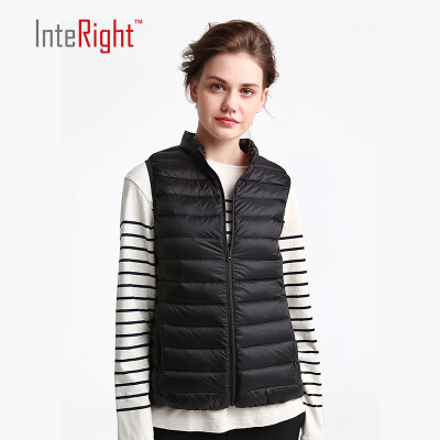 

INTERIGHT 90 white duck down lady collar ultra-light portable down velvet sky blue  code