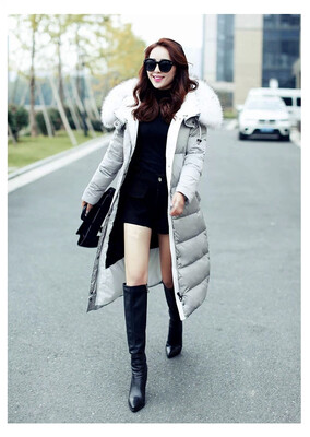 

2017 fashion new lady in the long paragraph down jacket ladies long thickening warm down jacket