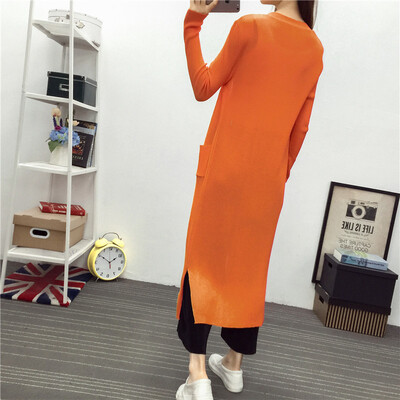 

2017 sweater women long paragraph ice silk thin section sweater coat shawl outside the open cardigan sunscreen air conditioning sh