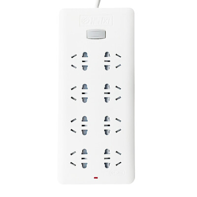 

Qingfeng kyfen QF-J08 eight holes with children&39s protection door master control switch socket platoon plug strip line drag the new national standard white length of 3 meters