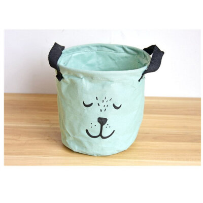 

Dog Pattern Round Fabric Storage Basket Foldable Storage Bins Storage Cube Storage Bin Toys Desk Organiser for Makeup Toys