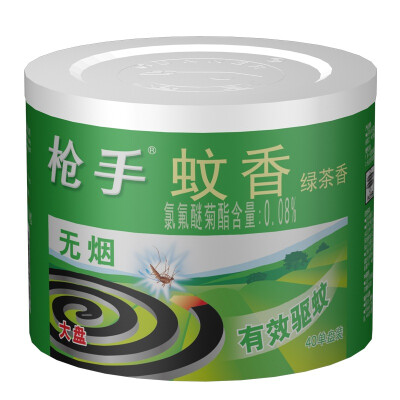 

Gunman smoke-free mosquito coils green tea fragrance 40 single plate