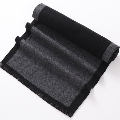 

Yu Zhaolin YUZHAOLIN scarves male winter warm autumn&winter business casual Korean version of the scarf men short scarves black&white trees