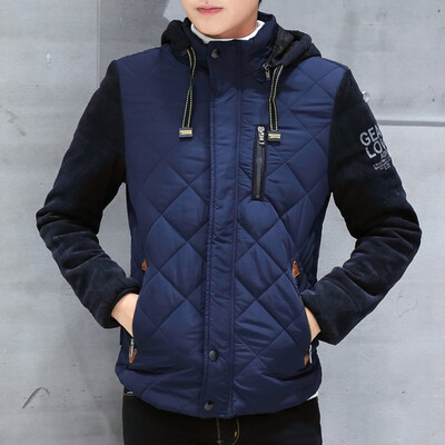 

Winter New Cotton Young Men 's Short Hooded Men' s Coat Coat