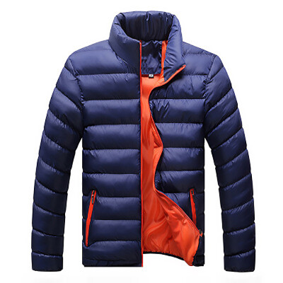 

2017 new men's winter stand collar cotton dress Slim warm down jacket