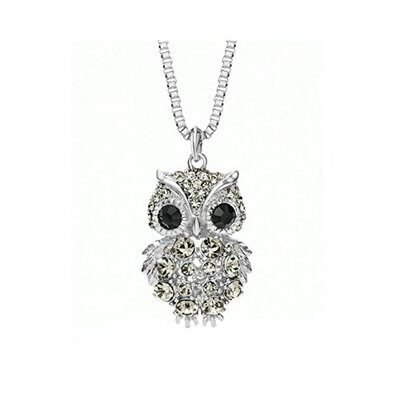 

Yoursfs Owl Necklace Sparkly Cubic Zirconia Sweater chain Necklace For Women