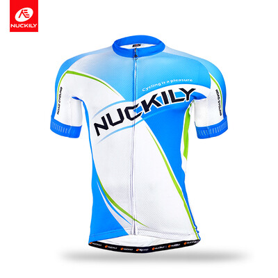 

NUCKILY Mens Summer Quick Dry Cycling Wear Super Light Cool Max Short jersey