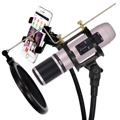 

iSK iM6 mobile phone microphone champagne gold apple Android professional shouting wheat anchor live equipment sound card set network K song recording microphone