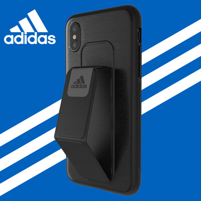 

adidas Apple Adidas Apple iPhoneX mobile phone shell grip bracket multi-functional sports running fitness silicone all-inclusive anti-skid protective sleeve black