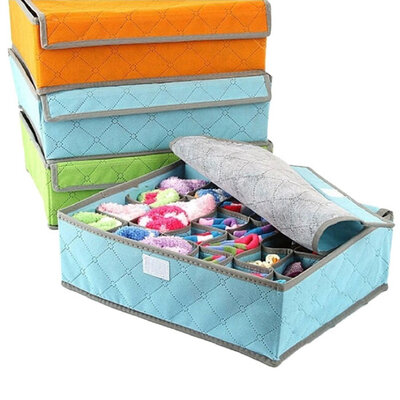 

Portable Non Woven Bamboo Charcoal Fibre Storage Box For Bra Underwear Etc