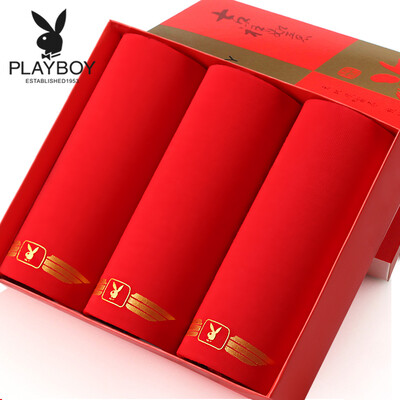 

Playboy Red Panties Mens Boxer Shorts New Years Fortune 3 Gift Box