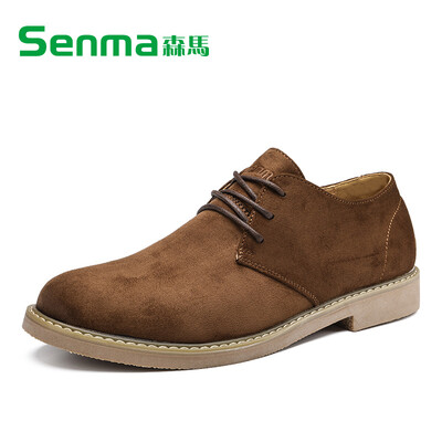 

Senma senma casual shoes mens suede retro shoes tide Korean version of the ventilation tooling shoes 817315004 Brown 42 yards