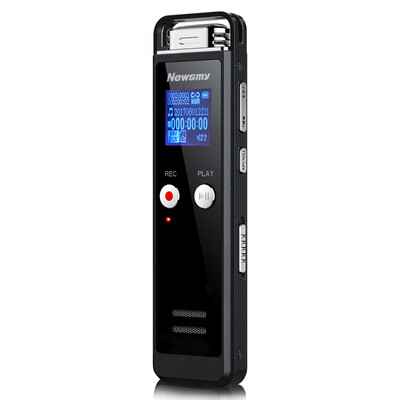 

Newman Newsmy recording pen RV75 8G professional remote intelligent high-definition noise reduction portable micro-PCM nondestructive recording learning training business conference interview law enforcement forensics MP3 player cool gray
