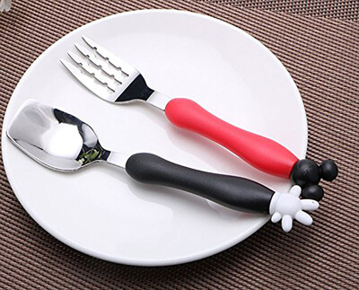 

Childrens Kids Spoon&Fork Set BPA-free Plastic&Stainless Steel