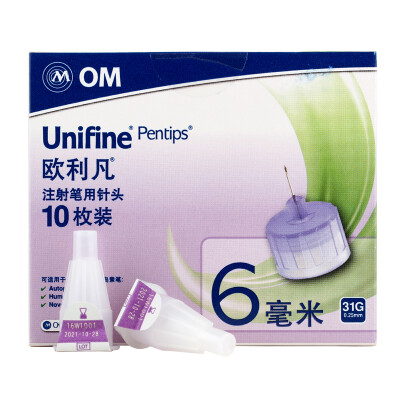 

Ollivan OM UNIFINE imported insulin pen needles insulin needle 0.25mm (31G) * 6mm 10 Pack