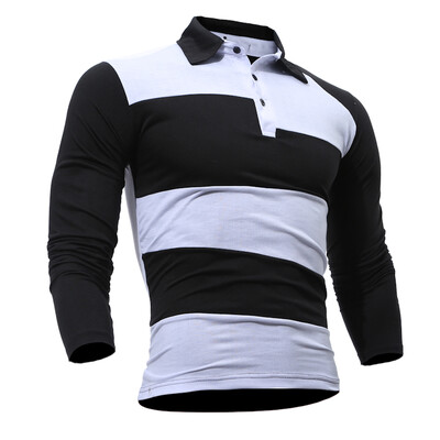 

Mens Polo Shirt Brands 2017 Male Long Sleeve Fashion Casual Slim Hit The Color Design Polos Men Jerseys