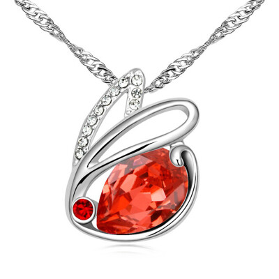 

Austrian Crystal Pendant Rabbit Necklace For Women Fashion Jewelry Anniversary Gift Female High Quality Bijoux .12865