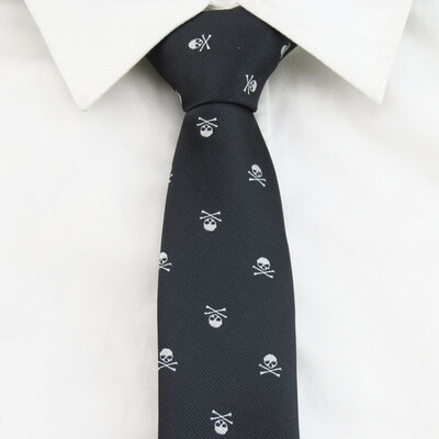 

череп галстук для мужчин 3 цвета вечеринка на хэллоуин Slim Ties 6cm