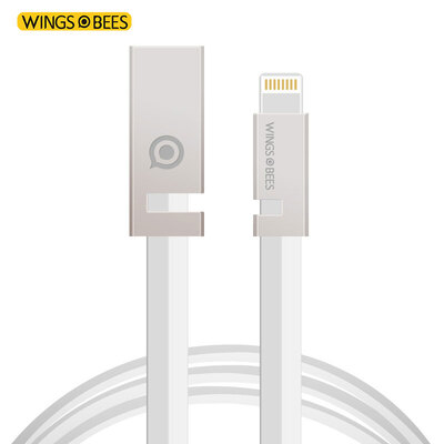

Bee wing apple 6 / 6S / 7 data cable X7 zinc alloy 1 m ivory white cell phone charger line power cord support iphone5 / 5s / 7P / SE / ipad air mini