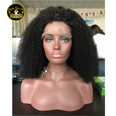 

Brazilian Afro Kinky Curly Human Hair Wig Full Lace Wig With Baby Hair Virgin Brazilian Kinky Curly Hair Can Be Dyed