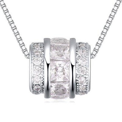 

High Quality CZ Crystals Necklace Pendants Fashion Brand Jewelry For Women Cubic Zirconia Beads Necklace Gift 21630