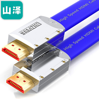 

Yamazawa SAMZHE ZH-B30 luxury flat gold-plated 20 Monarch Edition HDMI digital HD line projector computer TV set-top box cable 3 m blue
