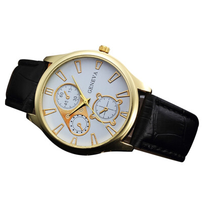 

Watch Relogio Feminino watch men Crocodile Faux Leather Hours Relogio Feminino Clock