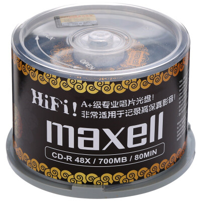 

Maxell CD-R 48 speed 700M Taiwan production barrels 50 pieces of blue line black respect vinyl recording disc