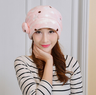 

Autumn and winter thick coral cashmere cap cap cap cap wind maternal cap