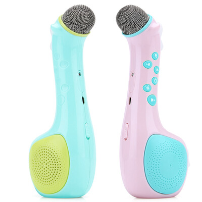 

Yimi Infant Early Learning Educational Toys Children Singing Microphone Kara OK Pocket KTV Wireless Baby Blue NO113