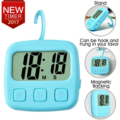 

Kitchen Timer Digital LCD Cooking Timer Electronic Full Vision Swivel Hook Count-Down Up Clock Loud Alarm Magnetic Stand Timer