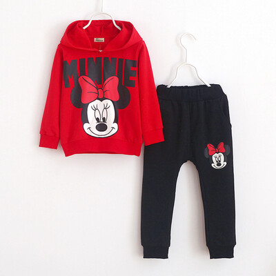 

2pcs Baby Girls Kids Minnie Mouse Clothes Coat+Pants Oufits Sweatsuit 2-7Y Sport