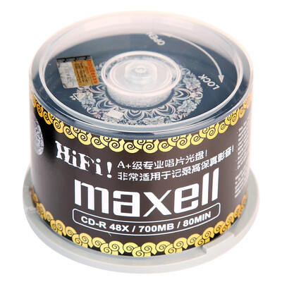 

Maxell CD-R 48 speed 700M Taiwan production barrels 50 pieces of blue line black respect vinyl recording disc