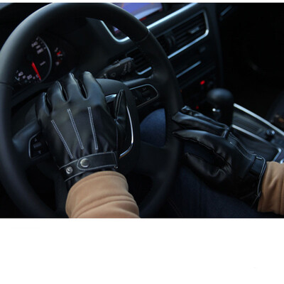 

Warm gloves winter men cold cold wind thickening touch screen leather gloves male motorcycle three ribs gloves