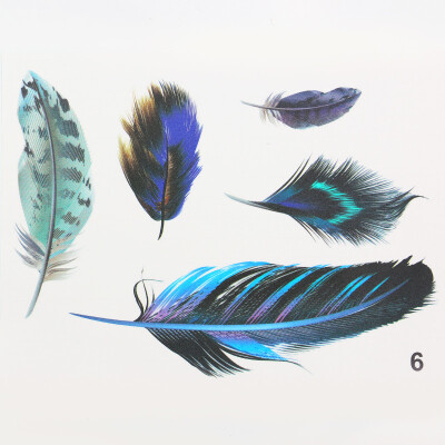 

LMA Loma Personality 3D Sticker Color Feather Car Sticker