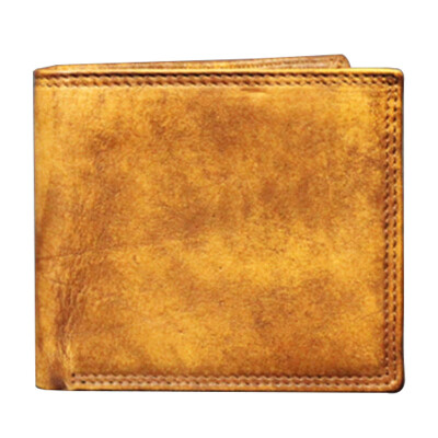 

Men's short paragraph leisure wallet rubbed leather wallet gift card package tanned leather wallet retro wallet