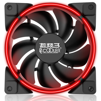 

Overclocking three PCCOOLER Haoyue 12CM red chassis fan water cooling heat computer power supply fan CPU fan shock absorption mute donate 4 screws