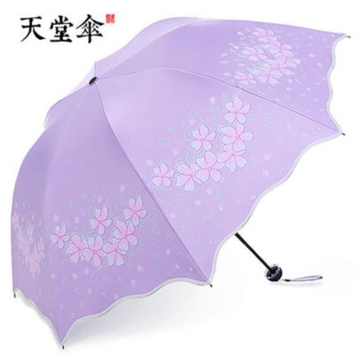 

Cntomlv umbrella ultraviolet radiation beach umbrella Black glue sun umbrella lady bumbersoll three folding dual purpose fresh and