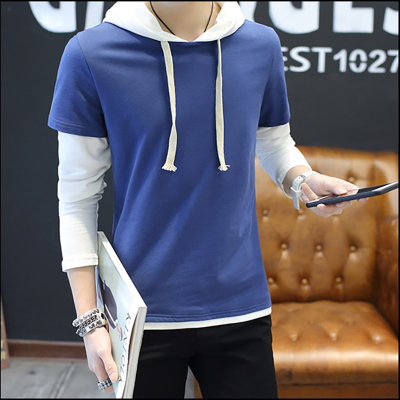 

Fall new goods tide men 's hoodie clothing men' s casual fight color fashion youth sweater