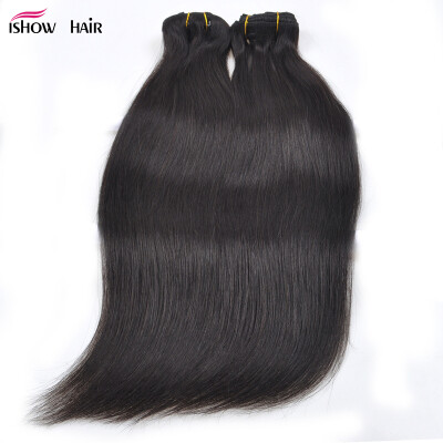 

Hot Selling Ishow Hair Clip Brazilian Straight Virgin Hai Extensions 7 Pcs / Set Natural Black Color of Human Hair