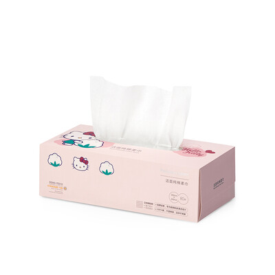

Cotton era PurCotton 2017 new HelloKitty version pull-pull cleansing cotton towel 20x20cm 80 pieces box mesh