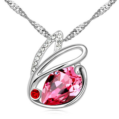 

Austrian Crystal Pendant Rabbit Necklace For Women Fashion Jewelry Anniversary Gift Female High Quality Bijoux 12865