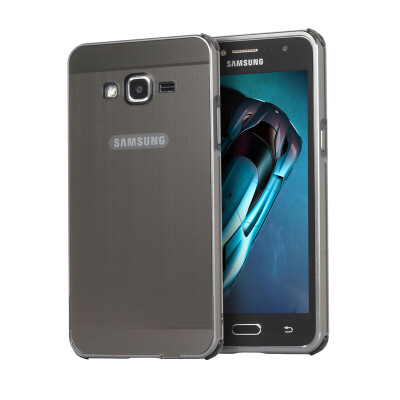 

Luxury Case for Samsung Galaxy J2 Prime Aluminum Bumper+Acrylic Panel Back Glossy Business Cover for Samsung J2 Prime