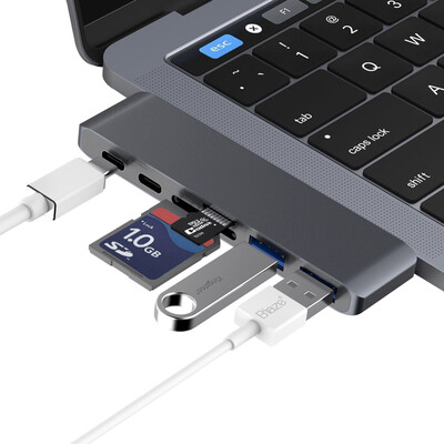 

BIAZE Type-c docking dock USB hub HUB splitter TF / SD card reader for the new Apple MacBook Pro13 inch / 15 inch dedicated R9-deep gray