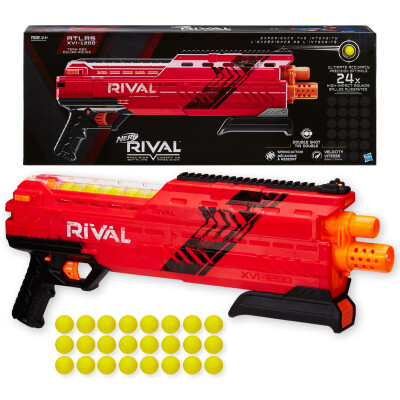 

Hasbro NERF Heat Softball RIVAL Competitor Atlas 1200 Launcher (Red & Black) Outdoor Toys B3856