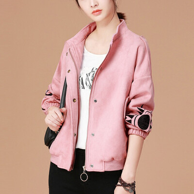 

City plus CITYPLUS 2017 winter new women&39s art wild embroidery loose jacket collar collar wool coat thickening warm short jacket CWWT179250 peach pollen