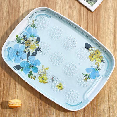 

A Ting Creative double layered fruit platter, thickened heat resistant tray, household food tray