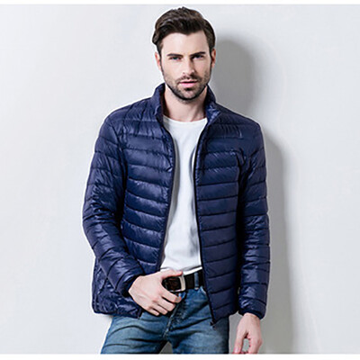 

2017 light down jacket male collar short paragraph large size casual down young jacket