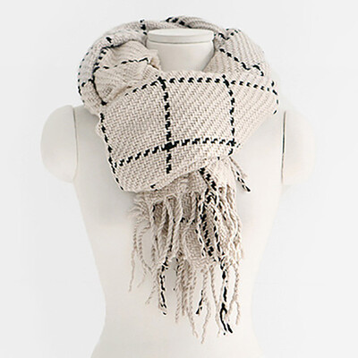 

2017 autumn thick thick section woolen scarf shawl plaid student collar neck winter female