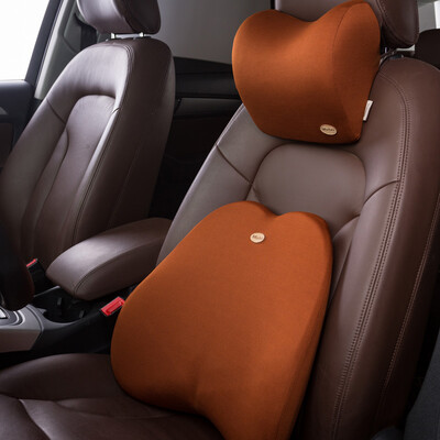 

MUBO MUBO car headrest lumbar suit space memory cotton neck pillow waist pillow back back cushion car pillow coffee color